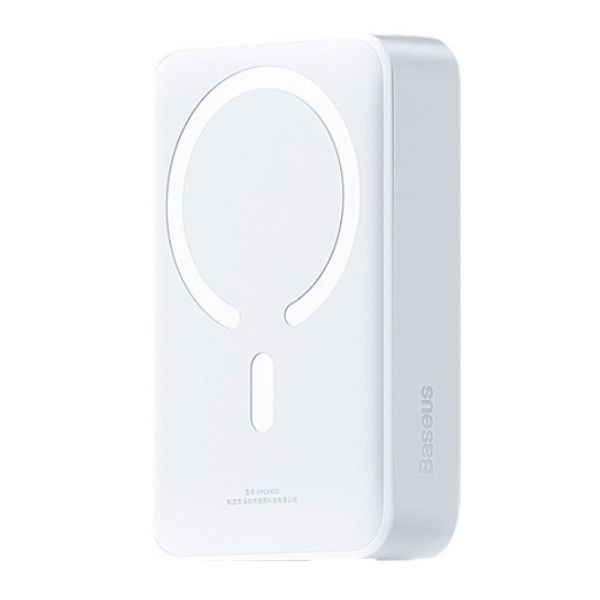 Power Bank Baseus магнітний 20000 mAh, бездротова зарядка 15W, PD 20W (USB-C) White - Фото 1 Power Bank Baseus магнітний 20000 mAh, бездротова зарядка 15W, PD 20W (USB-C) White - изображение 1