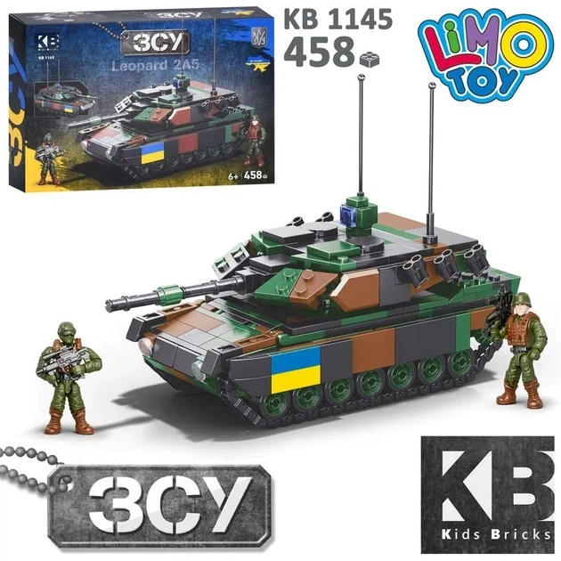 Конструктор KB 1145 танк Leopard 2A5 458 деталей - Фото 2 Конструктор KB 1145 танк Leopard 2A5 458 деталей - зображення 2