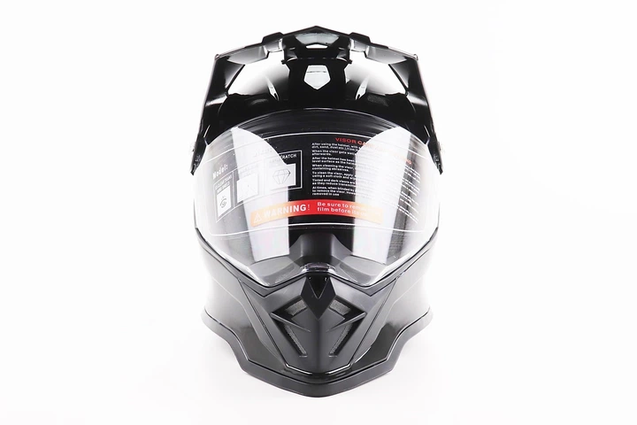 Шлем кроссовый для мотоцикла/эндуро/ATV BLD-819-7 S (55-56 см), черный глянец - изображение 4