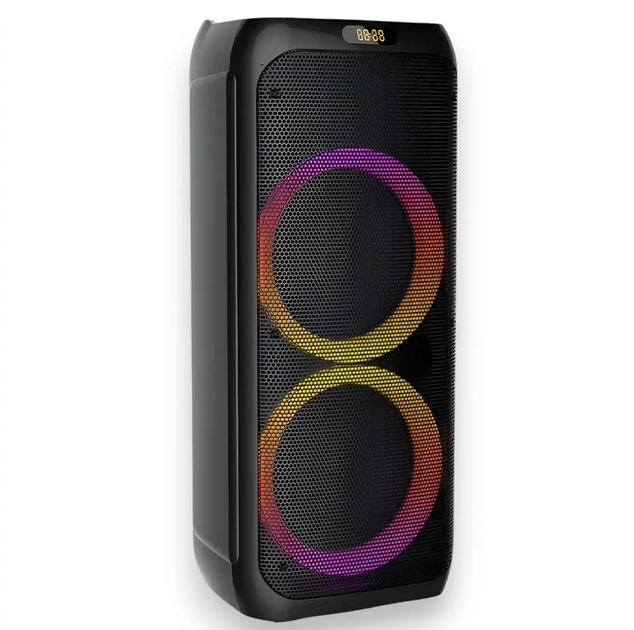 Портативна Bluetooth-колонка SPS ZQS10209 50 Вт з мікрофонами та LED підсвічуванням 6000 mAh Black (10379) - зображення 2