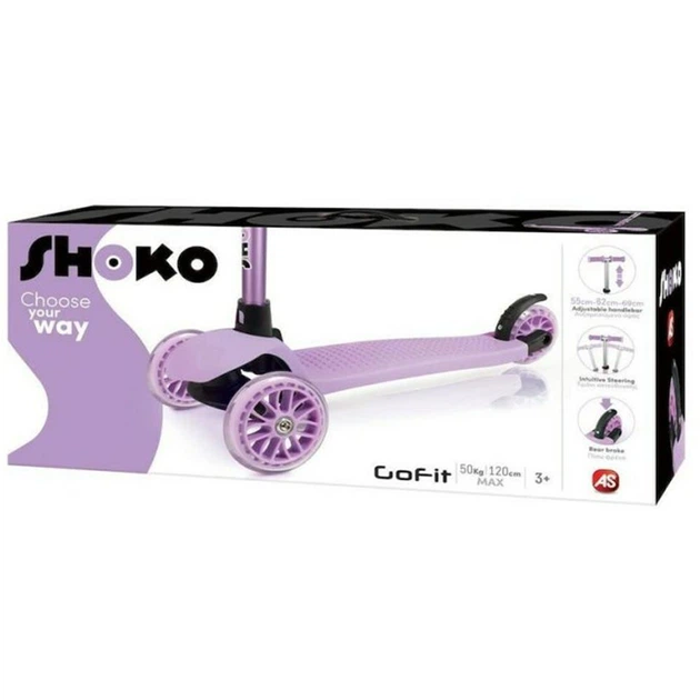 Самокат дитячий AS GoFit Scooter фіолетова (5203068505028) - зображення 8