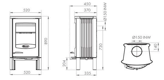 Чавунна печі DOVRE ASTRO 2/L - зображення 2