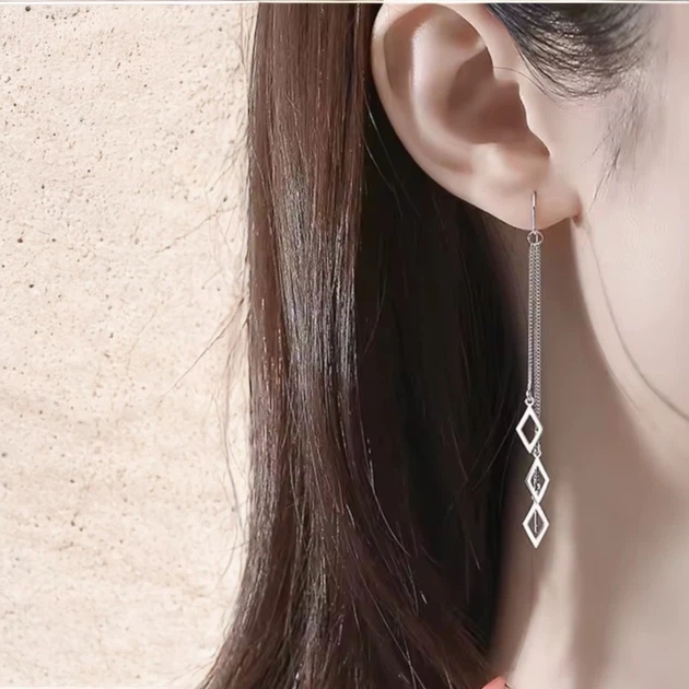 Сережки Mirshine Rhombus Silver - Фото 2 Сережки Mirshine Rhombus Silver - зображення 2