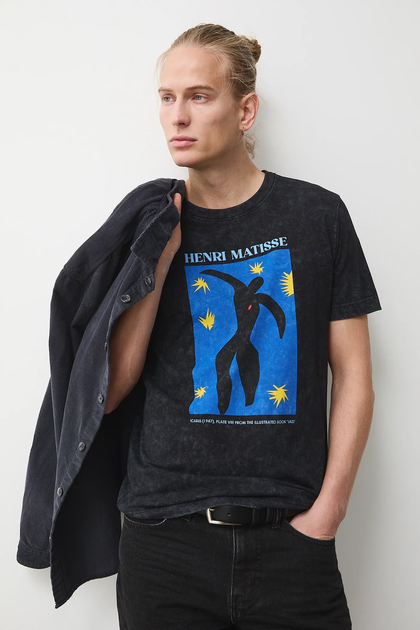 Футболка чоловіча пряма з малюнком чорна Medicine M - Фото 1 Футболка чоловіча пряма з малюнком чорна Medicine M - зображення 1