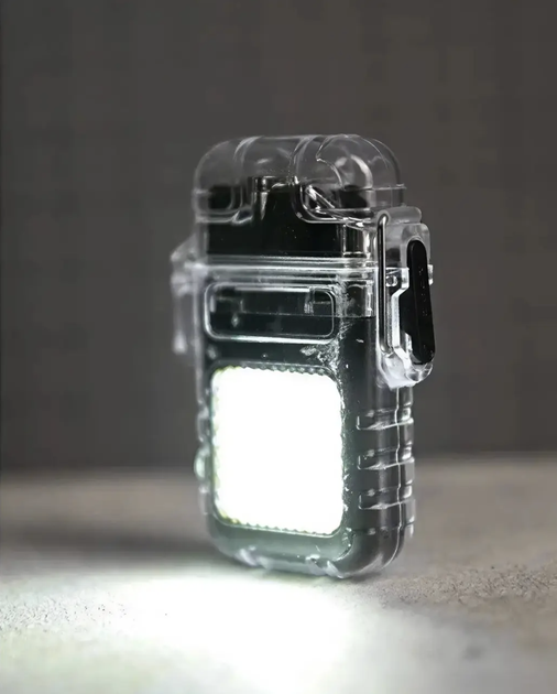 Спіральна електроімпульсна запальничка Flashlight 9258 USB запальничка з ліхтариком - зображення 4