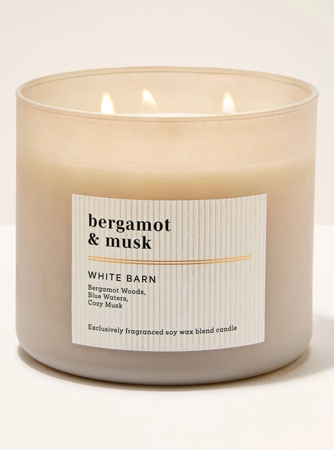 Свеча ароматная Bath & Body Works Bergamot & Musk 411 гр - Фото 1 Свеча ароматная Bath & Body Works Bergamot & Musk 411 гр - изображение 1