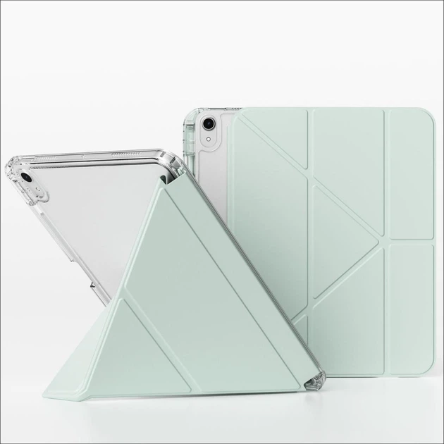 Раздвижной чехол обложка Pulling Separation Y-Fold + Right Pencil Holder BBM1 для iPad 10 2022/2024 10.9"/iPad 11" 2025 (A16) Светло-зеленый - изображение 6