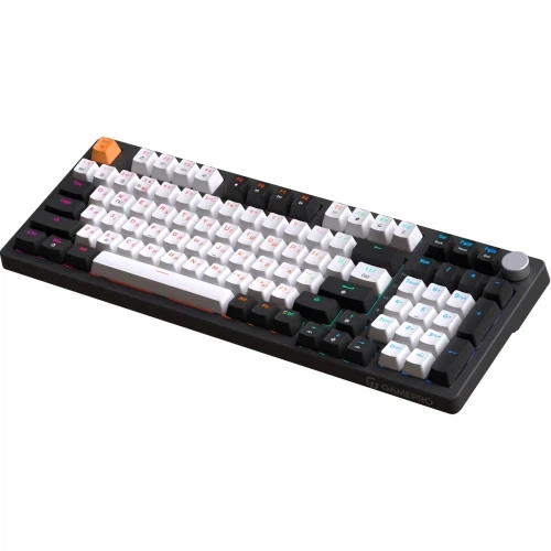 Клавіатура GamePro MK170B, Black/White, USB, механічна (перемикачі Outemu Red), RGB-підсвічування, 97 кнопок, регулятор гучності, змінні перемикачі, 1.8 м, UK/EN - Фото 4 Клавіатура GamePro MK170B, Black/White, USB, механічна (перемикачі Outemu Red), RGB-підсвічування, 97 кнопок, регулятор гучності, змінні перемикачі, 1.8 м, UK/EN - зображення 4