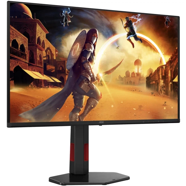 TFT 27' AOC Q27G4ZDR, QD-OLED, 240Гц, 0,03мс, 2хHDMI, DP, USB-hub, HAS, Pivot, чорно-червоний - изображение 2