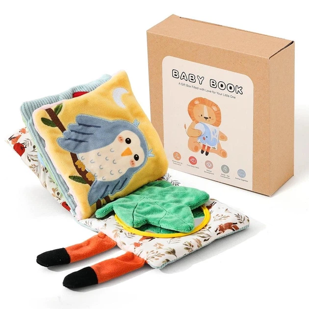 Мягкая развивающая книжка "Baby Sensory Book" с тактильными элементами для малышей от 0 (GC1058) - Фото 1 Мягкая развивающая книжка "Baby Sensory Book" с тактильными элементами для малышей от 0 (GC1058) - изображение 1