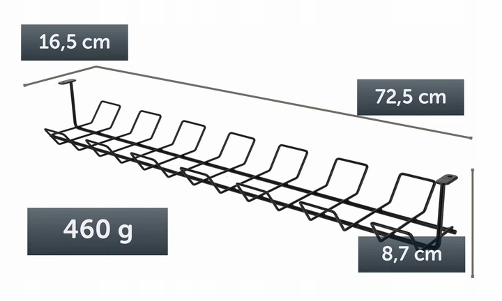 Маскувальна панель для кабелів і проводів Kadax Morup під стільницю 72 см (5903699419342) - зображення 4