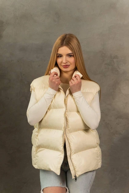 Жилетка женская демисезонная Tian Sky - T One Size beige - изображение 3