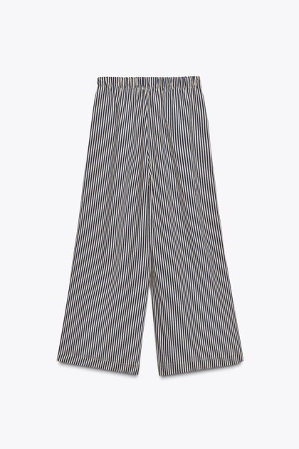 Струмуючі смугасті штани zw collection Zara 4437/247 XXL Синій/Бежевий (04437247044XXL) - изображение 11