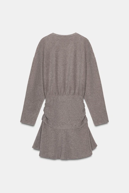 М'яка сукня з широким паском Zara 5584/806 L Коричнева (05584806707L) - Фото 6 М'яка сукня з широким паском Zara 5584/806 L Коричнева (05584806707L) - зображення 6