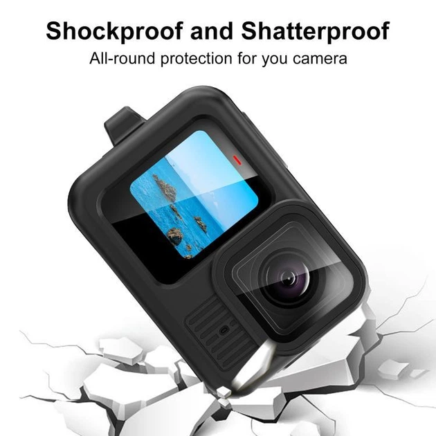 Защитный силиконовый чехол Puluz PU948B для экшн-камеры GoPro HERO13 Black с ремешком на запястье и крышкой объектива - изображение 6