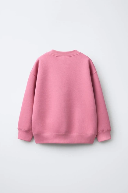 Світшот із вишитим написом Zara 0257/600 122см Рожевий (00257600620122) - изображение 2