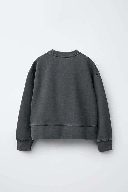 Варений світшот з написом Zara 3402/706 134см Сірий (03402706802131) - зображення 2
