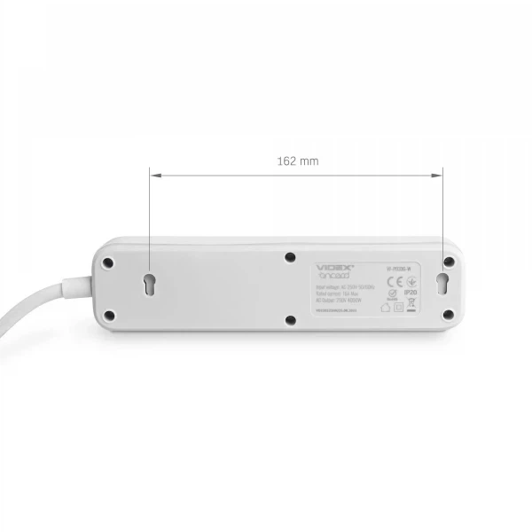 Сітковий подовжитель VIDEX ONCORD з/с 3п 3м (3x1.5мм) з кнопкою White (VF-PD33G-W) - Фото 6 Сітковий подовжитель VIDEX ONCORD з/с 3п 3м (3x1.5мм) з кнопкою White (VF-PD33G-W) - зображення 6