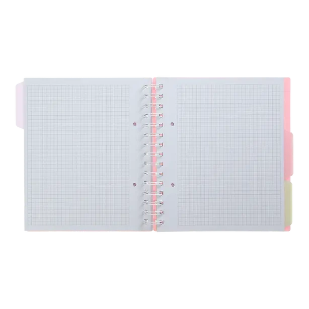 Зошит офісний Buromax Pastel В5 120 арк. з розділювачем клітинка пластикова політурка на пружині рожевий (BM.24355912-10) - Фото 6 Зошит офісний Buromax Pastel В5 120 арк. з розділювачем клітинка пластикова політурка на пружині рожевий (BM.24355912-10) - изображение 6