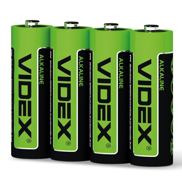 Батарейка щелочная Videx LR06/AA SHRINK 4шт - Фото 1 Батарейка щелочная Videx LR06/AA SHRINK 4шт - изображение 1
