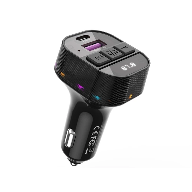 FM - трансмітер XO BCC17 Smart Bluetooth MP3 A+C Dual Port PD30W Black - изображение 2
