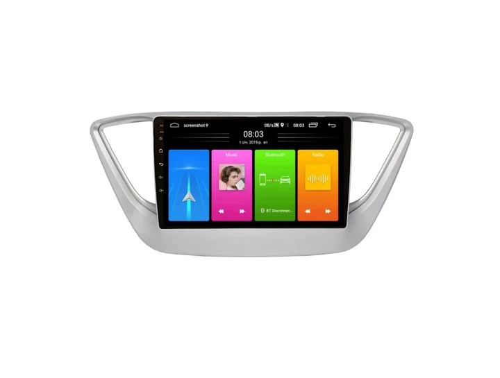Автомагнитола штатная с Gps для Hyundai Accent 2017 9'' Android 10,1 - изображение 2
