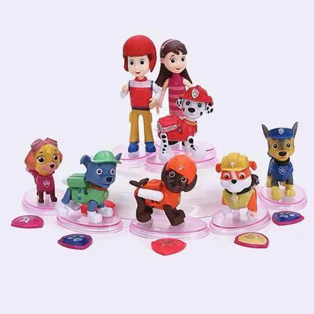Игровой набор фигурок 8в1 Щенячий патруль: Чейз, Скай, Маршалл, Рокки, Крепыш, Зума, Райдер, Кейти (6–10 см) - Фото 4 Игровой набор фигурок 8в1 Щенячий патруль: Чейз, Скай, Маршалл, Рокки, Крепыш, Зума, Райдер, Кейти (6–10 см) - изображение 4