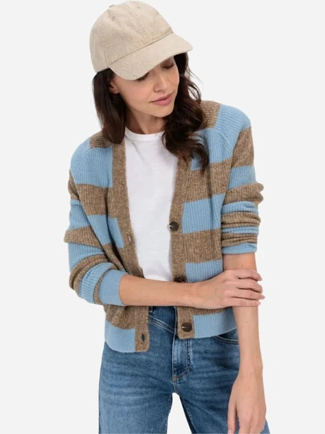 Кардиган з домішкою вовни в'язаний жіночий Camel Active Knitwear 309592-4K41-12 M Коричневий/Блакитний (4064478885244) - Фото 4 Кардиган з домішкою вовни в'язаний жіночий Camel Active Knitwear 309592-4K41-12 M Коричневий/Блакитний (4064478885244) - зображення 4