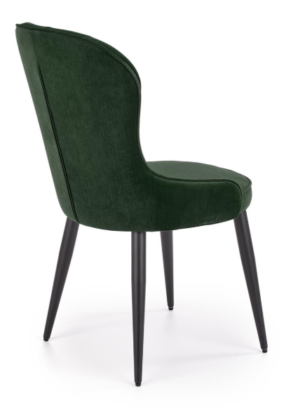 Krzesło do kuchni i salonu Halmar z okrągłym siedziskiem Ciemnozielone Velvet (5905248118799) - obraz 5