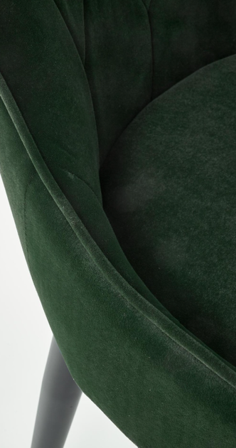 Krzesło do kuchni i salonu Halmar z okrągłym siedziskiem Ciemnozielone Velvet (5905248118799) - obraz 8