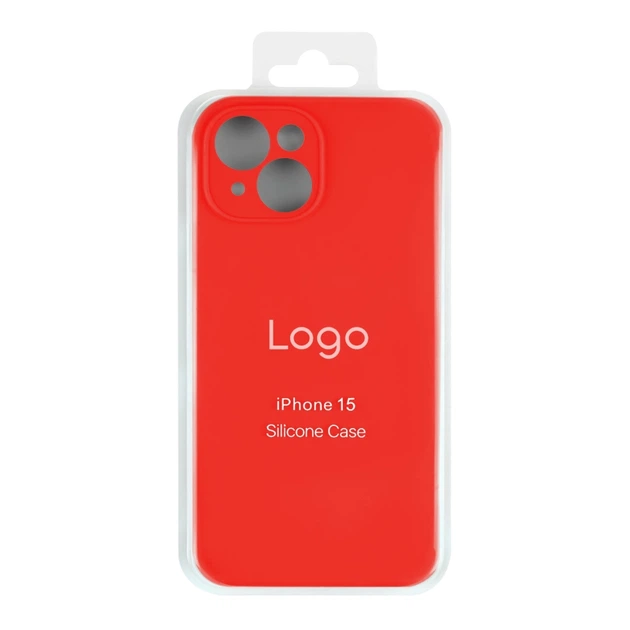 Чохол Silicone Case Full Size with Frame для iPhone 15 14.Red - изображение 4