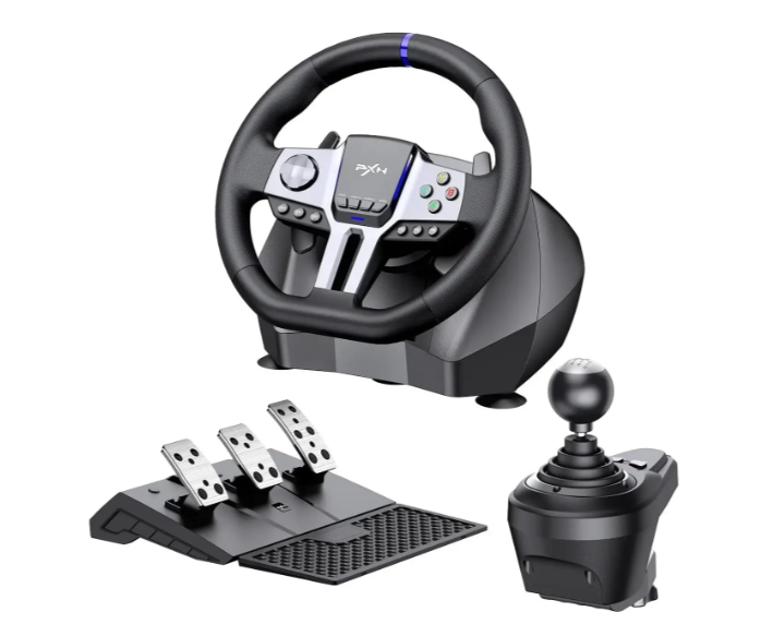 Руль для пк PXN V9 GEN2 игровой руль с передачами симуляция авто игровой руль для пк механика руль геймпад для пк - изображение 6