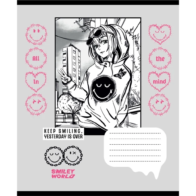 Зошит учнівський YES Smiley World Anime 767656 60 арк. Різнокольоровий shop (4823092292544) - зображення 4