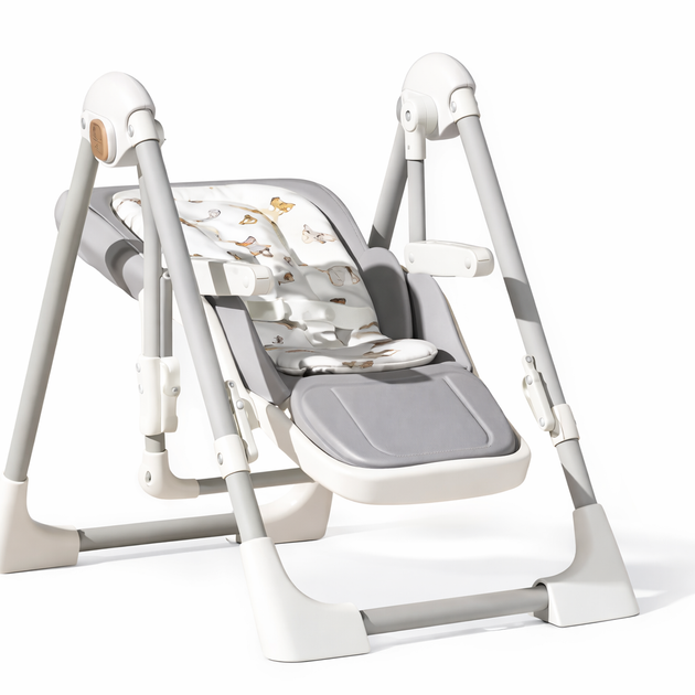 Стільчик для годування BabyChair з регульованою спинкою та столиком, шезлонг, колеса, складний X-715 - зображення 3