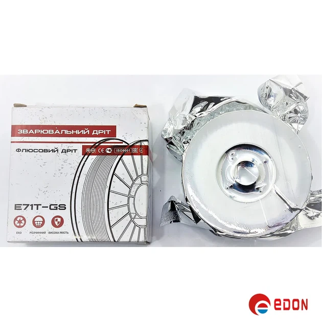 Флюсовая сварочная проволка Edon 1 мм x 1 кг (Е71Т-GS) - изображение 3