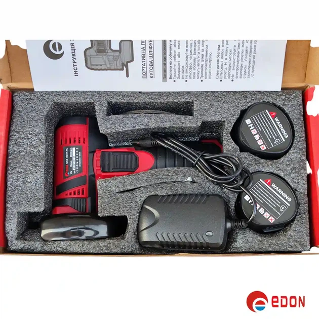 Акумуляторна болгарка EDON OAG-20/76 OL - зображення 14