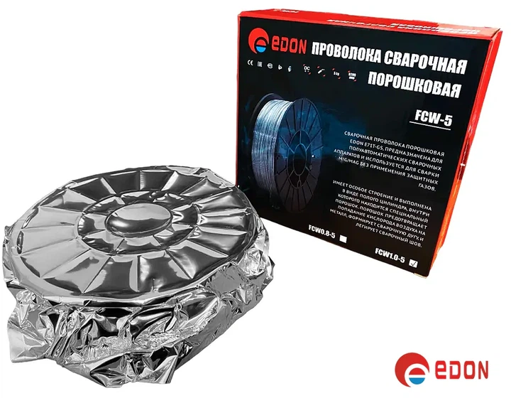 Флюсовая сварочная проволка Edon 1 мм x 5 кг (Е71Т-GS) - изображение 2