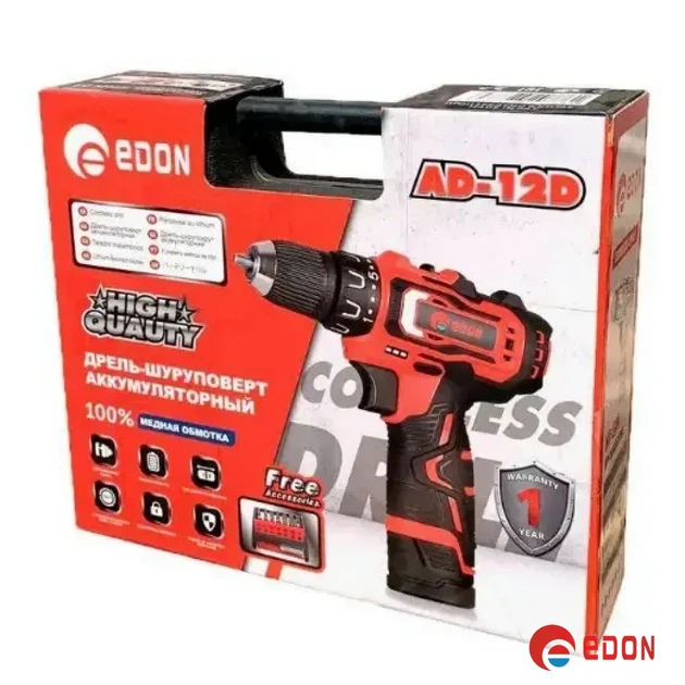 Аккумуляторный шуруповерт EDON AD-12D - изображение 3