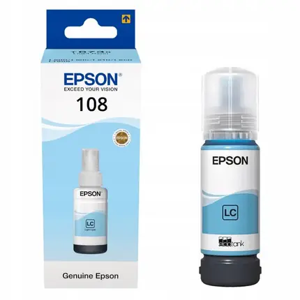 Оригінальне чорнило Epson 108 EcoTank L8050/L18050 Light Cyan (Світло Синій) (C13T09C54A) 70 мл - Фото 1 Оригінальне чорнило Epson 108 EcoTank L8050/L18050 Light Cyan (Світло Синій) (C13T09C54A) 70 мл - изображение 1