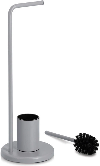 Стійка для туалетного паперу Zeller Vetro з щіткою для унітазу 63 см (4003368189734) - зображення 2