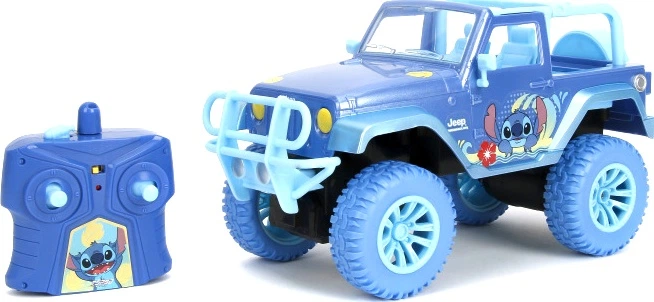 Samochód zdalnie sterowany Simba Toys Stitch Jeep 1:16 Niebeski 9336065314 (4006333098512) - obraz 3