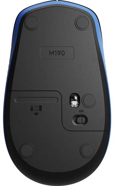 Миша бездротова Logitech M190 Wireless Blue (910-005907) - зображення 5