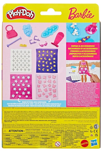Zestaw kreatywny uzupełniający Hasbro Play-Doh Ciastolina Barbie Błyskotki i klejnoty (G1364) (5010996315731) - obraz 3
