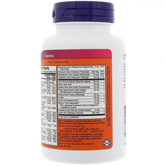 Вітаміни Адам NOW Foods (Adam Capsules) 90 капсул NOW03878 - зображення 3