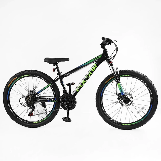 Велосипед спортивный алюминиевый 26 дюймов рама 13" Shimano 21 скорость Corso «PULSAR» (PL-26407) - Фото 1 Велосипед спортивный алюминиевый 26 дюймов рама 13" Shimano 21 скорость Corso «PULSAR» (PL-26407) - изображение 1