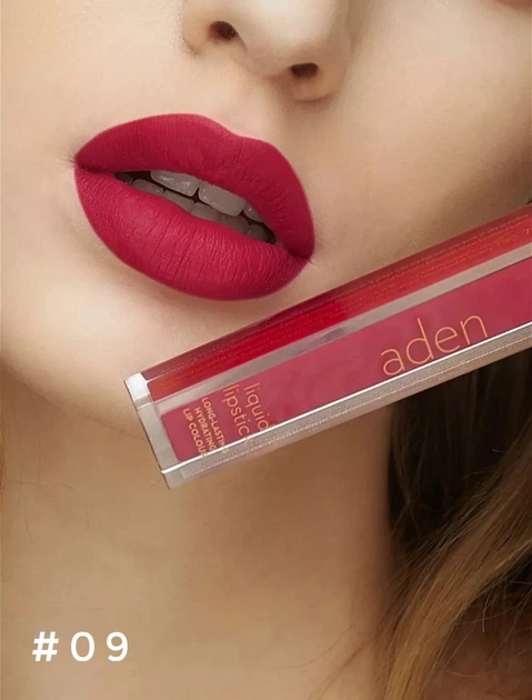Aden Liquid Lipstick Помада жидкая "Red" № 09 - Фото 2 Aden Liquid Lipstick Помада жидкая "Red" № 09 - изображение 2