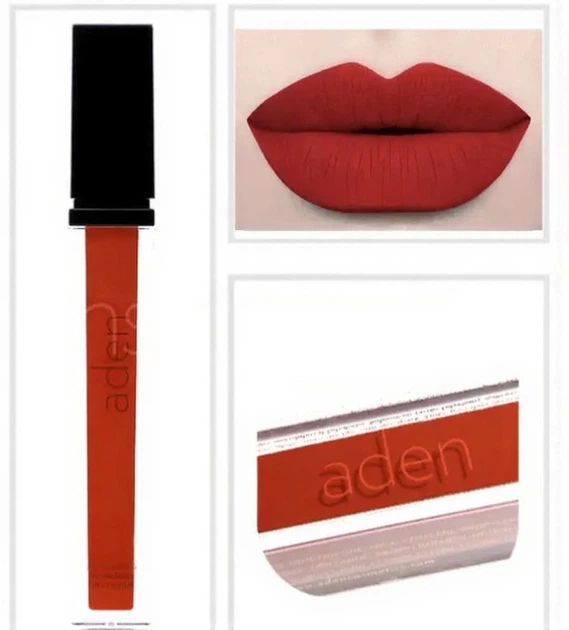 Aden Liquid Lipstick Помада рідка "Coral" No 21 - Фото 1 Aden Liquid Lipstick Помада рідка "Coral" No 21 - зображення 1