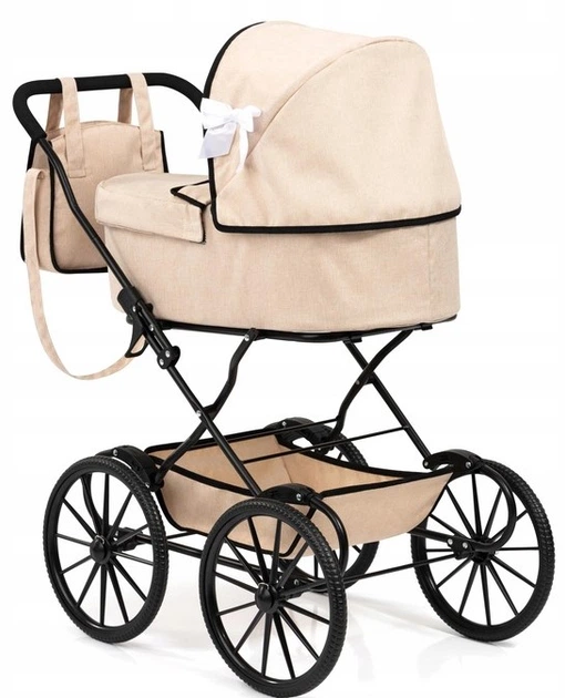 Wózek dla lalek Bayer Classic Beżowy (14375AA) (4003336143751) - obraz 2