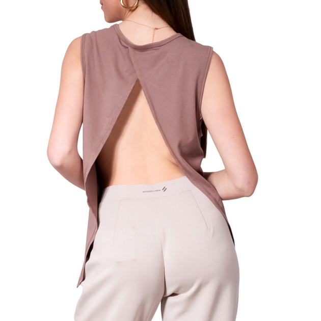Superdry жіноча футболка Flex з відкритою спиною коричнева M WS311490A MZ0 M - Фото 2 Superdry жіноча футболка Flex з відкритою спиною коричнева M WS311490A MZ0 M - зображення 2