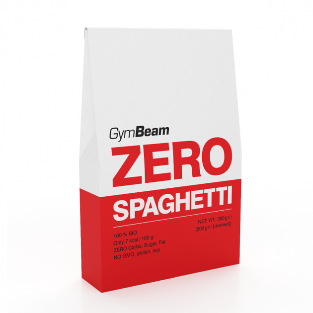 Макарони з борошна коньяк без калорій та вуглеводів Zero Spaghetti GymBeam 385г - Фото 1 Макарони з борошна коньяк без калорій та вуглеводів Zero Spaghetti GymBeam 385г - зображення 1